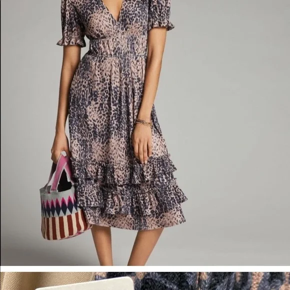 knee length dresses for ladies Aje - Adelia Ruffle Midi (Size 16)  Goldie's